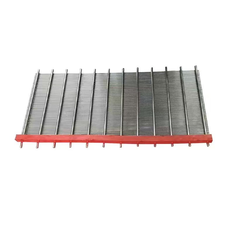 Polyurethane edged wedge‑wire screen panel